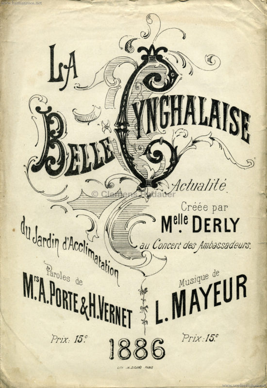 1886 La Belle Cynghalaise du Jardin d'Acclimatation 1