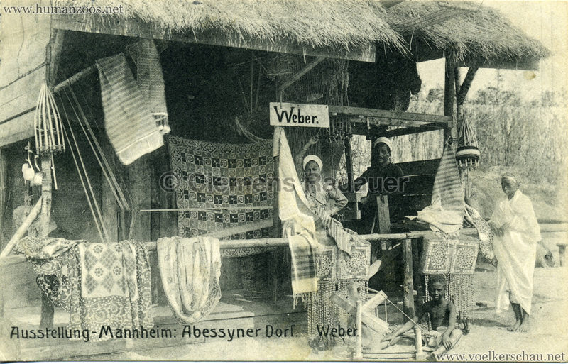 1907 Jubiläumsausstellung Mannheim - Abyssinisches Dorf 