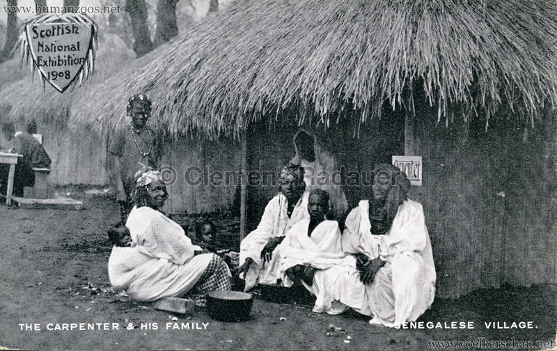 1908 Scottish National Exhibition - Senegalese Village - The Carpenter & his Family