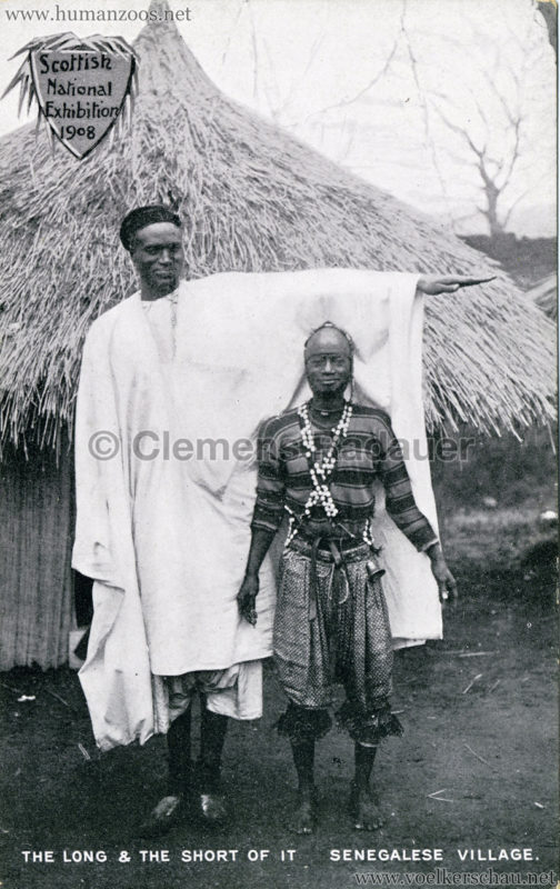 1908 Scottish National Exhibition - Senegalese Village - The Long and the Short of it