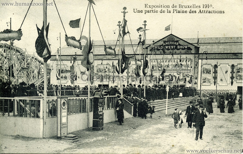 1910 Exposition de Bruxelles - Une partie de la Plaine des Attractions - American Wild West Show