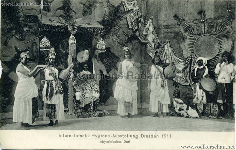 1911 Internationale Hygieneausstellung Dresden - Abyssinisches Dorf 3 VS
