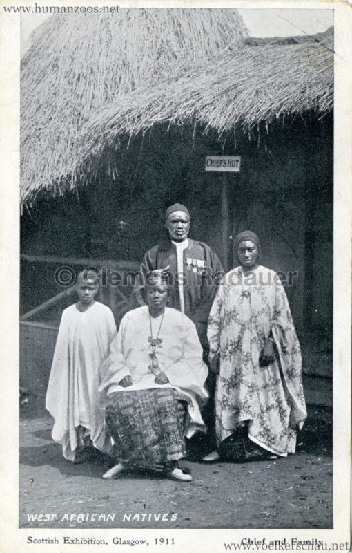 1911 The Scottish National Exhibition - West African Natives - Chief and his family