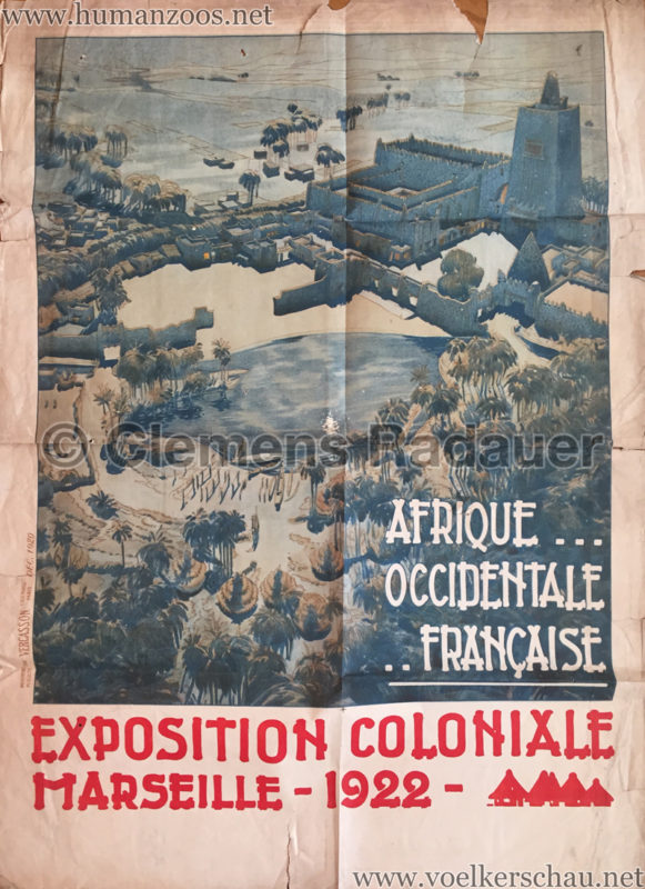 1922 Exposition Coloniale Marseille - Afrique Occidentale Francaise POSTER