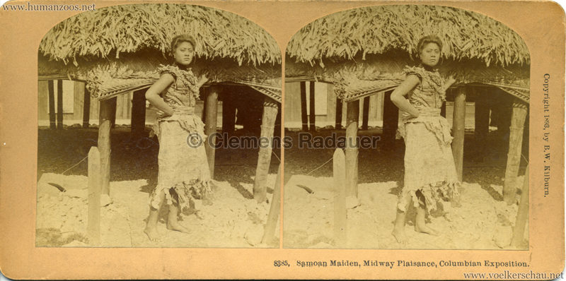 1893 World's Fair Samoan Maiden, Midway PLaisance 8385 1