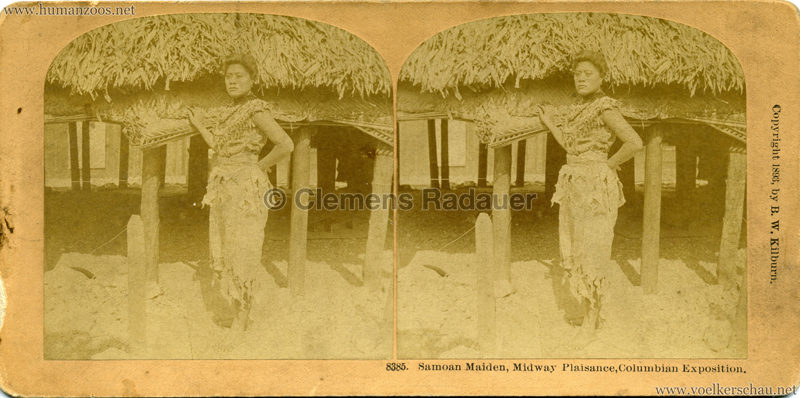 1893 World's Fair Samoan Maiden, Midway PLaisance 8385 2
