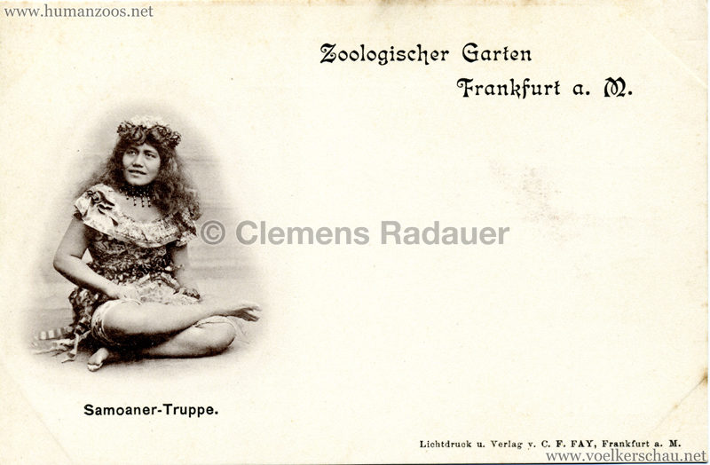 1895/1896 Samoaner-Truppe im Zoologischen Garten Frankfurt a. Main 1