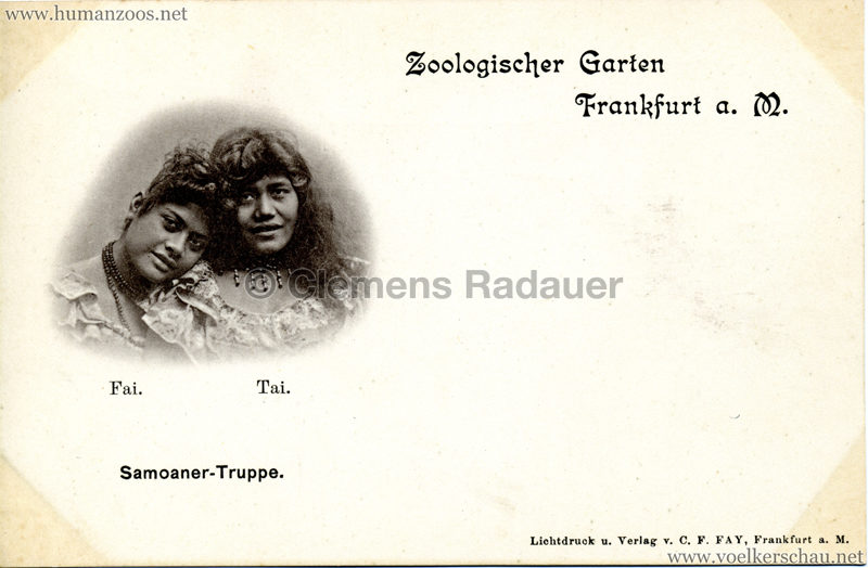 1895/1896 Samoaner-Truppe im Zoologischen Garten Frankfurt a. Main 2