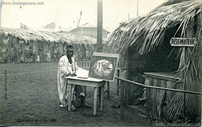 1905 Exposition de Liège - Village Sénégalais - Dessinateur