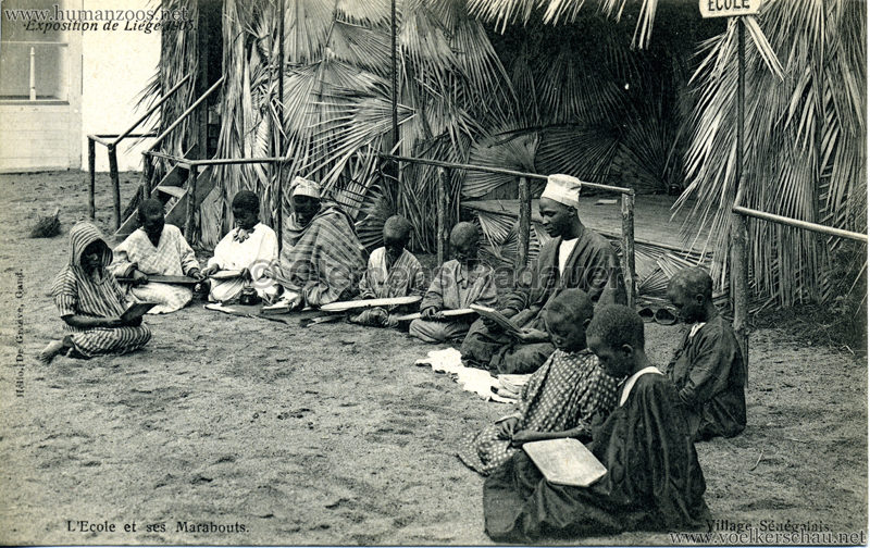 1905 Exposition de Liège - Village Sénégalais - L'École et ses Marabouts