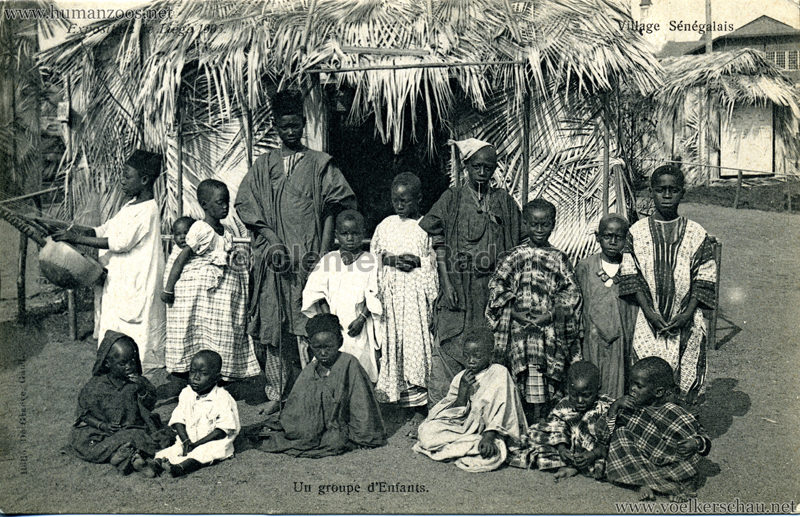1905 Exposition de Liège - Village Sénégalais - Un groupe d'Enfants