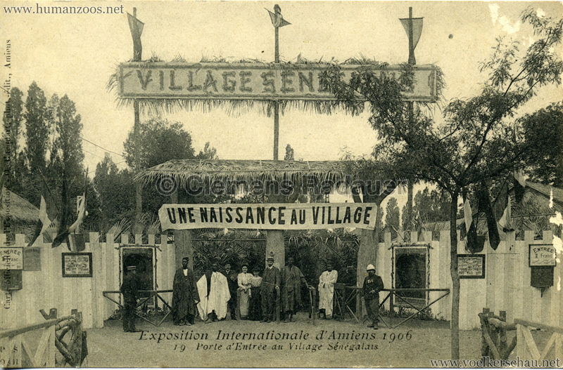 1906 Exposition Internationale d'Amiens Porte d'Entrée au Village Sénégalais