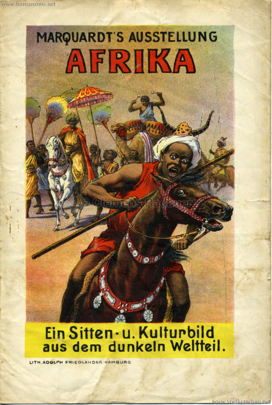 1906 Marquardt's Ausstellung Afrika - Ein Sitten- u. Kulturbild aus dem dunkeln Weltteil