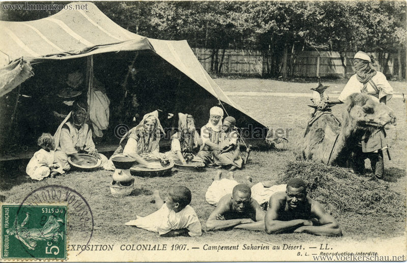1907 Exposition Coloniale Paris, Bois de Vincennes - 103. Campement Saharien au Désert
