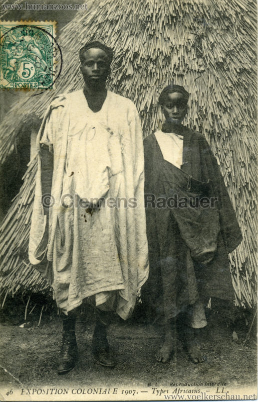 1907 Exposition Coloniale Paris, Bois de Vincennes - 46. Types Africains