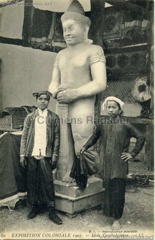 1907 Exposition Coloniale Paris, Bois de Vincennes - 80. Idole Cambodgienne
