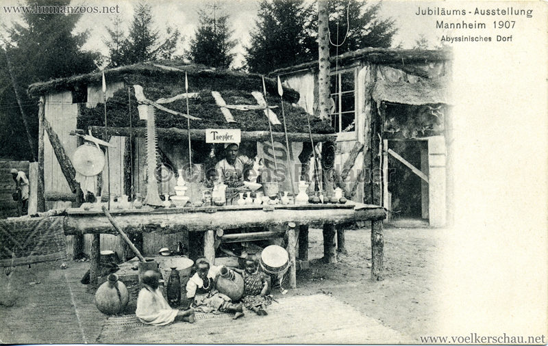 1907 Jubiläumsausstellung Mannheim - Abyssinisches Dorf 7