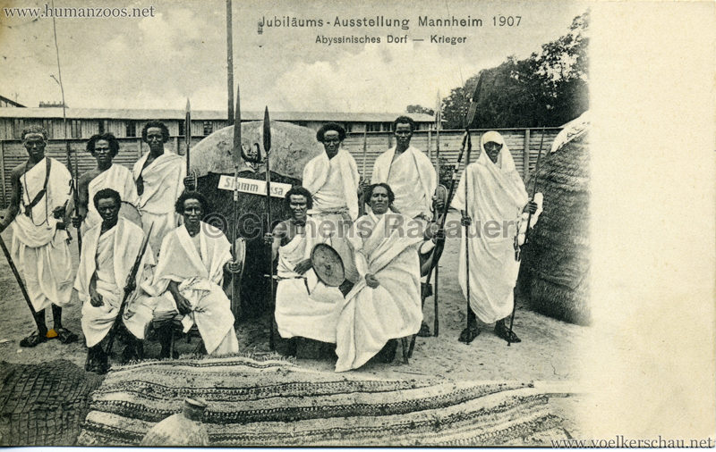 1907 Jubiläumsausstellung Mannheim - Abyssinisches Dorf 3
