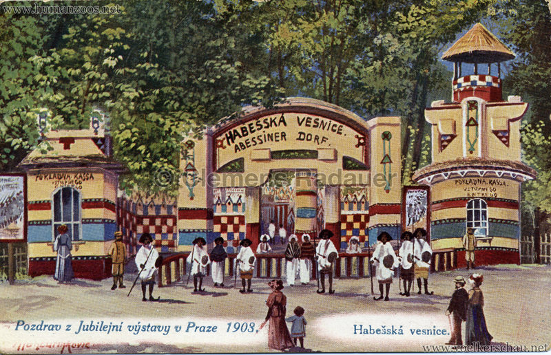 1908 Jubilejni vystava Praha, Abessinska vesnica 2