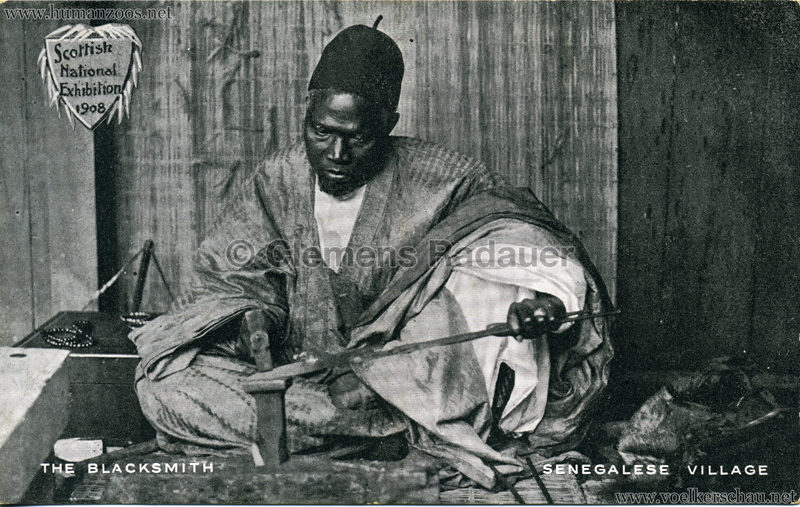 1908 Scottish National Exhibition - Senegalese Village - The Blacksmith