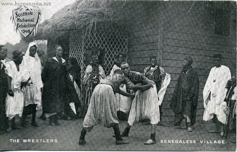 1908 Scottish National Exhibition - Senegalese Village - The Wrestlers