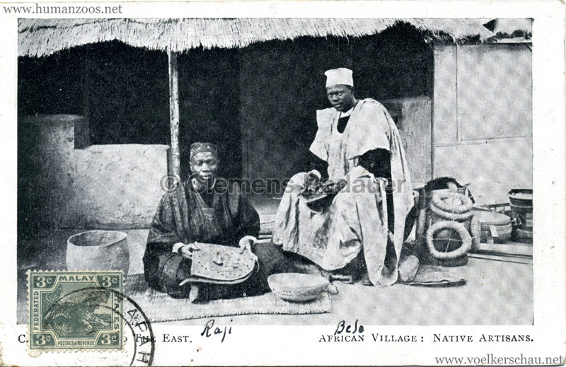 1909 Africa & The East Exhibition - The African Village - Native Artisans