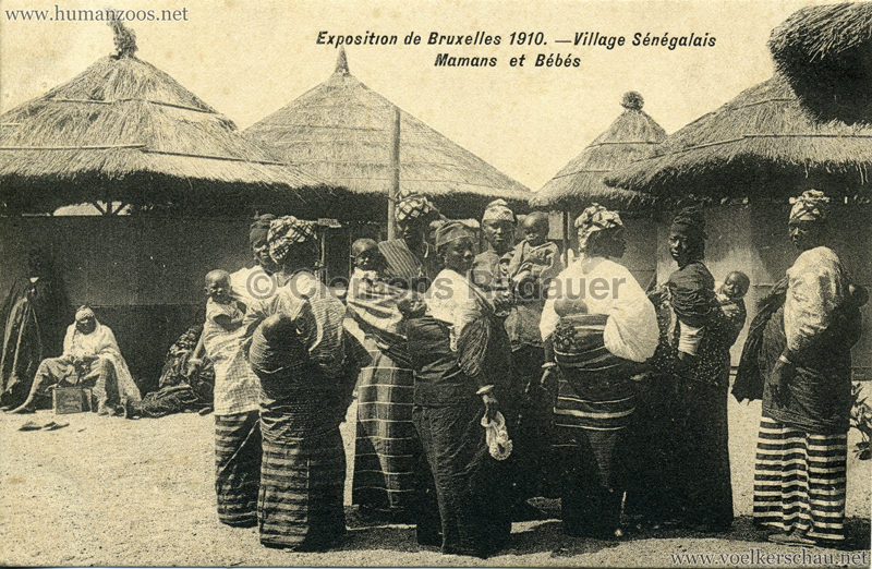 1910 Exposition de Bruxelles - Village Sénégalais - Mamans et Bébés