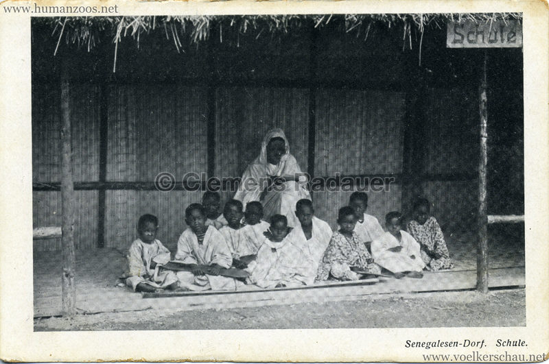 1910 (?) Senegalesen-Dorf. Schule