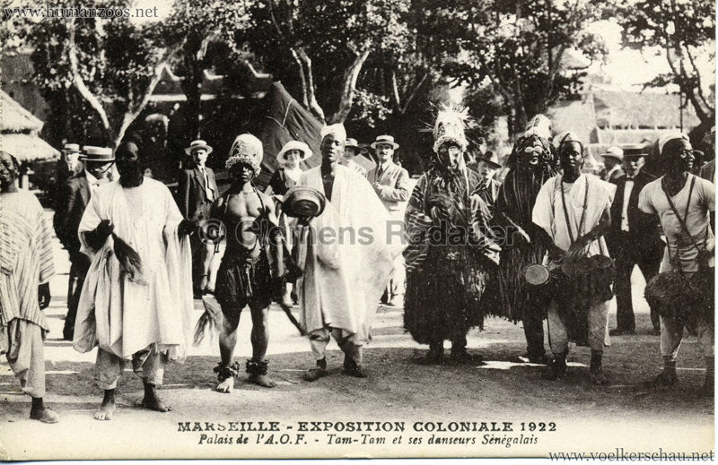 1922 Exposition Coloniale Marseille - Palais de l'A.O.F. - Tam-Tam et ses danseurs Sènégalais