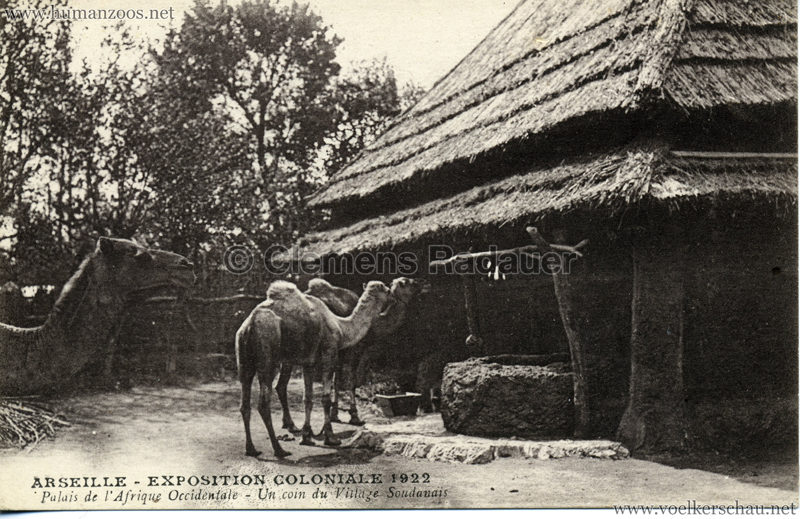 1922 Exposition Coloniale Marseille - Palais de l'Afrique Occidentale - Un coin du Village Soudanais