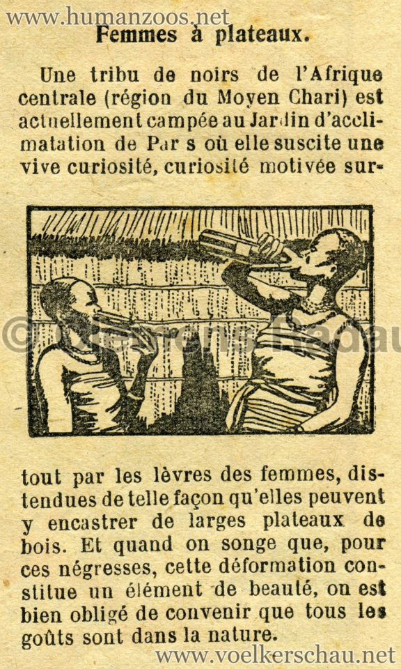 1929/1930 Les negresses/femmes à plateaux/Saucerlip Ubangi Savages ...