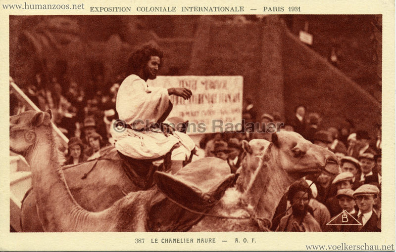 1931 Exposition Coloniale Internationale - 387. Le Chamelier Maure - A.O.F