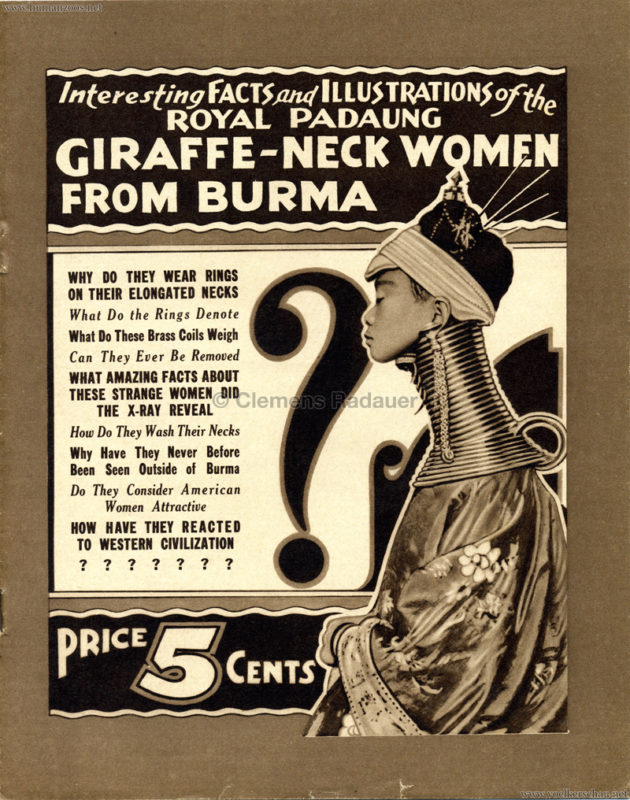 1933 Giraffe-Neck Women from Burma