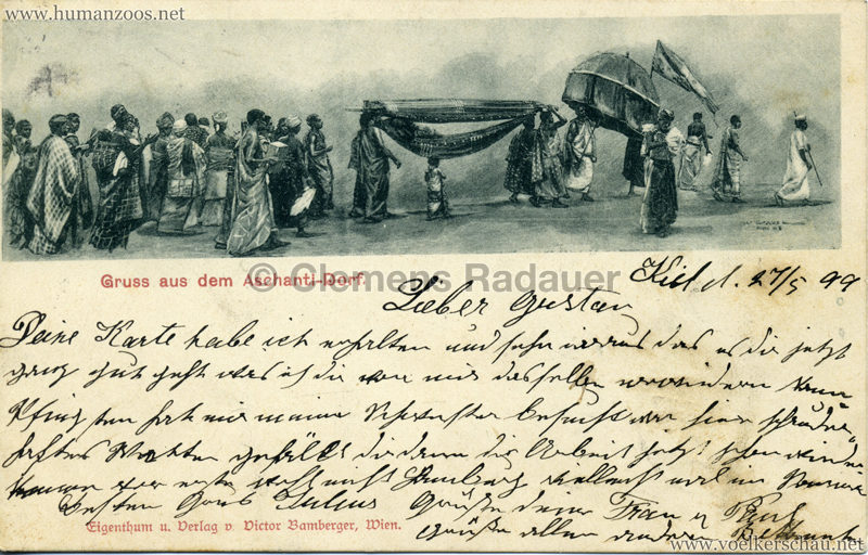 1899 Gruss aus dem Aschanti-Dorf 1