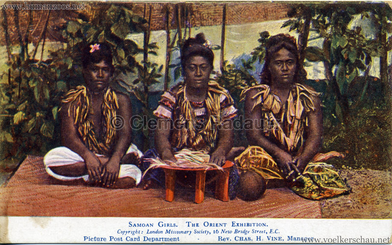 Samoan Girls. The Orient Exhibition