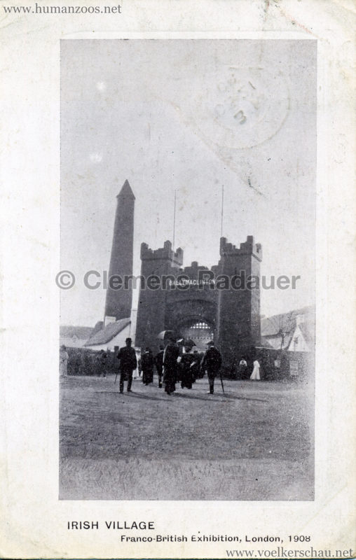 1908 Franco-British Exhibition - Irish Village, gel. 21.12.1908