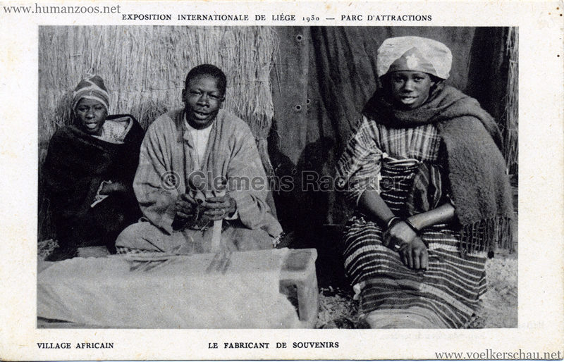 1930 Exposition Internationale de Liége - Village Africain - Le fabricant de souvenirs