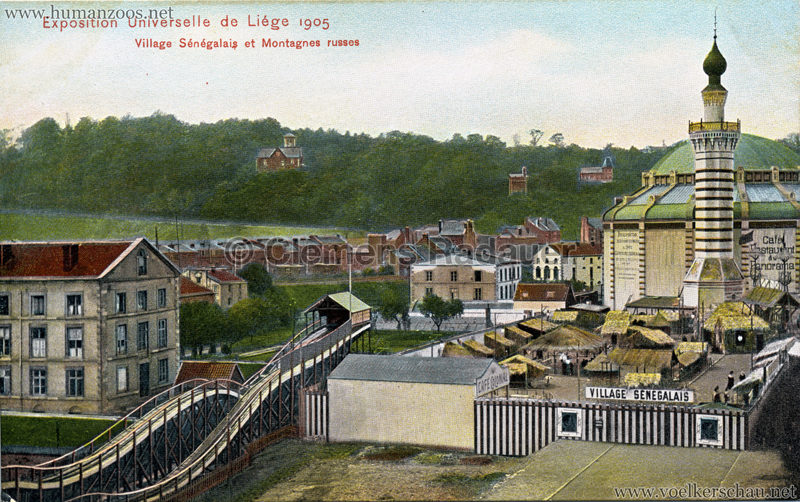 1905 Exposition de Liège - Village Senegalais et Montagnes russes