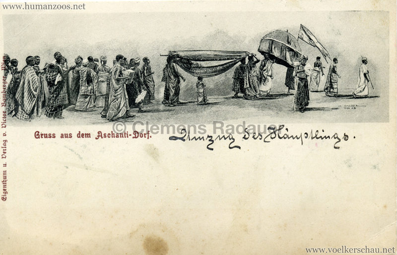 1896:1897:1898 Gruss aus dem Aschanti-Dorf - SportAusstellung München 1899 2