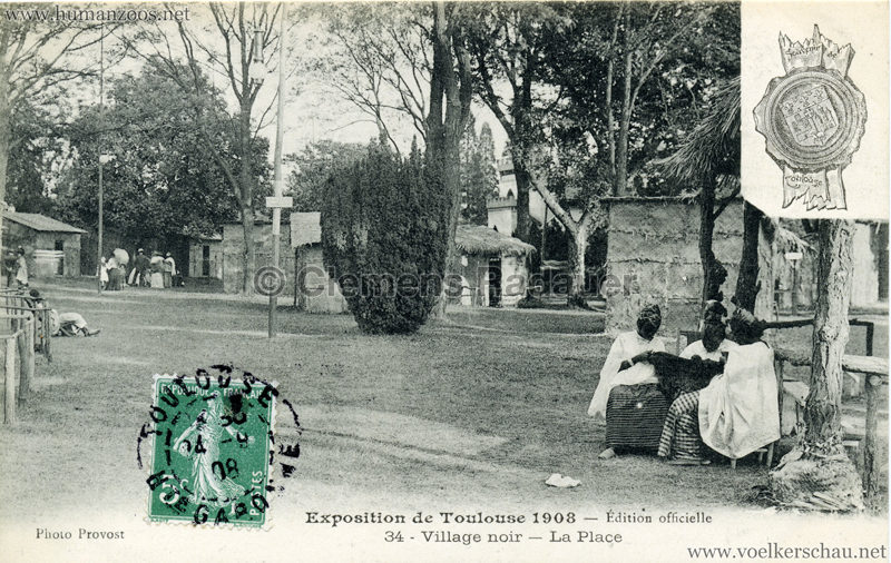 1908 Exposition de Toulouse - 34. Village Noir - La Place