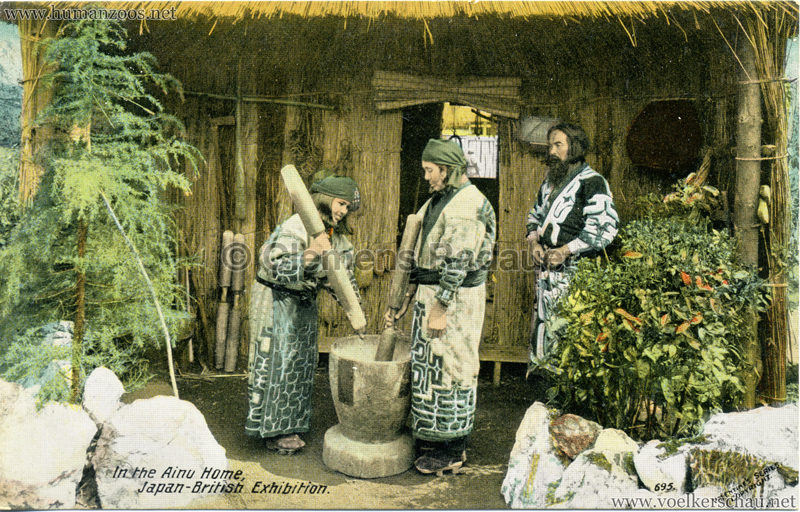 1910 Japan-British Exhibition 695. Japan-British Exhibition - In the Ainu Home