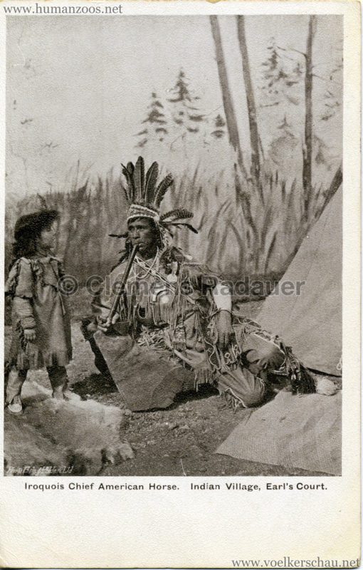 1905 Earl's Court, Indian Village, Iroquois Chief American Horse