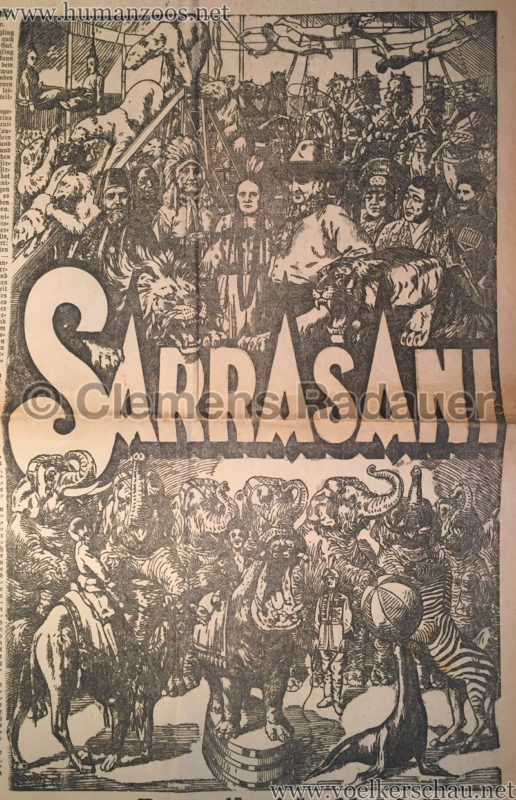 1928 Sarrasani in Heidelberg Werbeprospekt - Siouxindianer