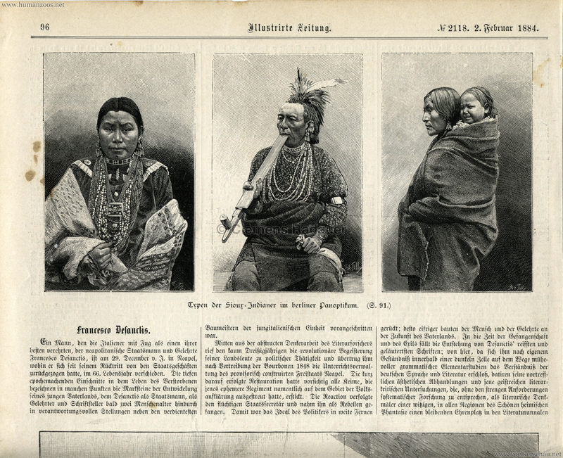 1884.02.02 Illustrirte Zeitung - Sioux-Indianer im Berliner Panoptikum 1