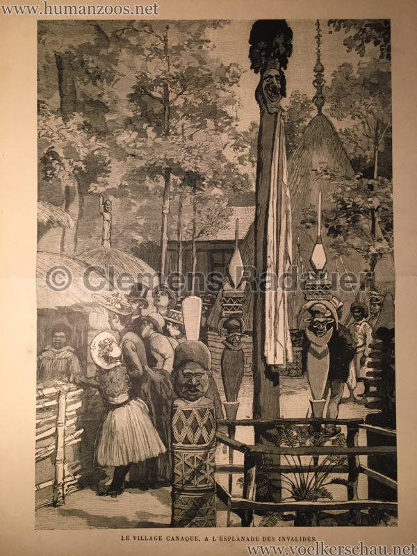1889 Exposition Universelle Paris - Le Village Canaque, a l'Esplanade des Invalides