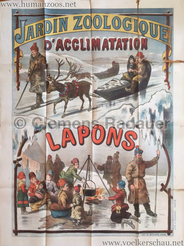 1889 Les Lapons au Jardin d'acclimatation POSTER