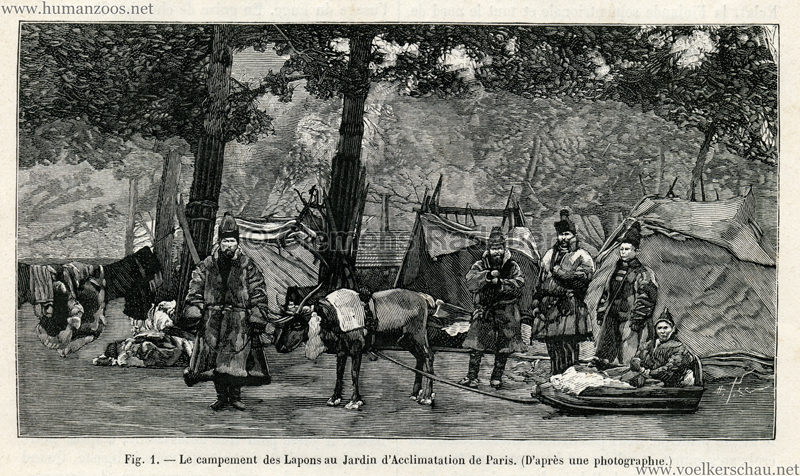 1889.02.02 La Nature No 818 - Les Lapons au Jardin d'Acclimatation de Paris S. 145 Detail 1