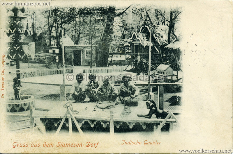 1899 Grüsse aus dem Siamesen-Dorf - Indische Gaukler VS