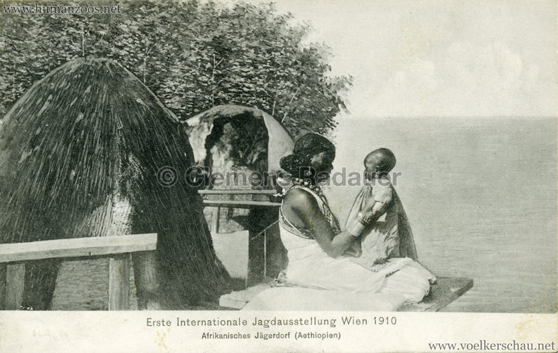 1910 Erste Internationale Jagdausstellung Wien - Afrikanisches Jägerdorf (Äthiopien) 11 VS