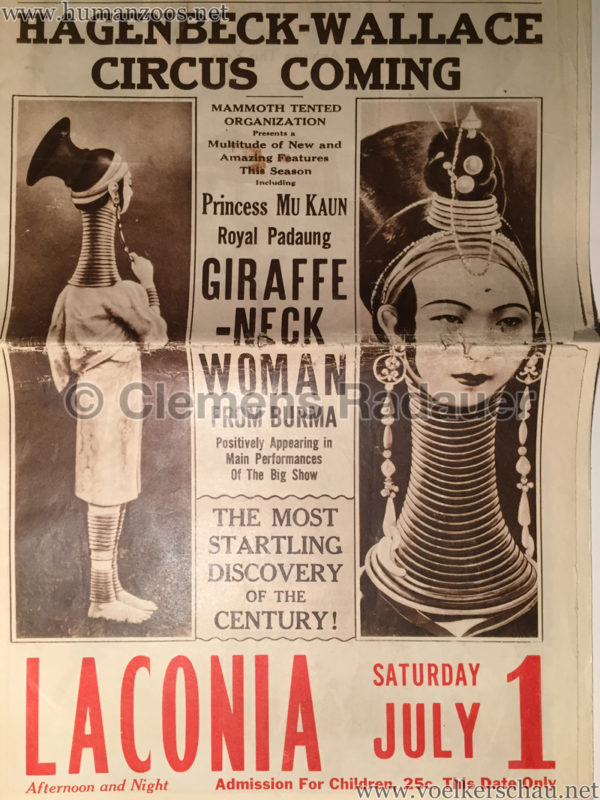 1933 Giraffe-Neck Women from Burma PROGRAMM